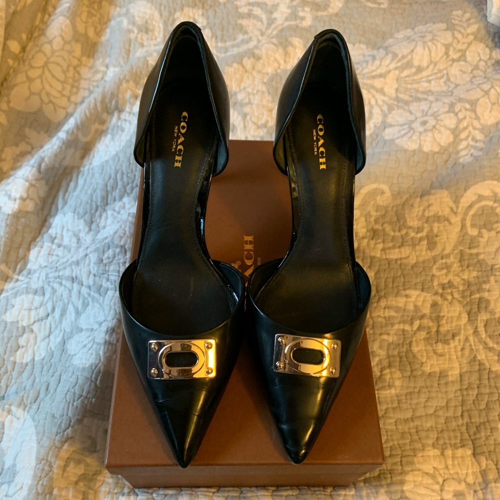 Coach Black Leather Pump